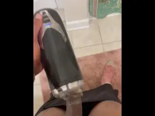 Masturbating BBC using Fleshlight