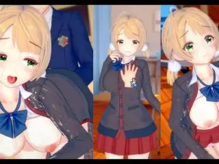 [hentai Game Koikatsu! ]have Sex with Big Tits Vtuber Shigure Ui.3DCG Erotic Anime Video.