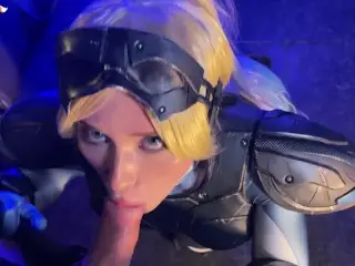 Horny Nova from Starcraft Sucks Cock and Swallows Cum