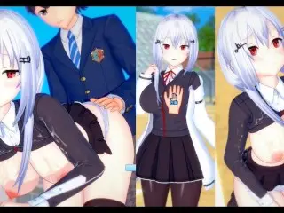 [hentai Game Koikatsu! ]have Sex with Big Tits Vtuber Hakase Fuyuki.3DCG Erotic Anime Video.