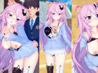 [hentai Game Koikatsu! ]have Sex with Big Tits Vtuber Nyatasha nyanners.3DCG Erotic Anime Video.