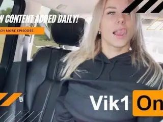 Passionate Sex in the Car with a Hot Blonde