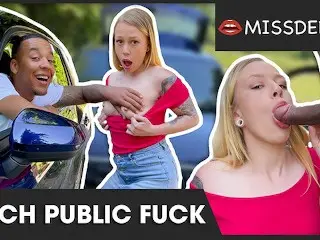 IN PUBLIC: Black Dude Bangs White Teen in his Car and old People Walk By: Chrystal Sinn - MISSDEEP