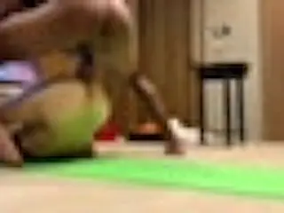 Black Guy Fucks while Yoga