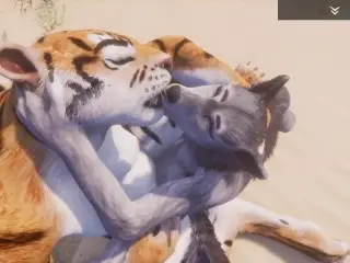 Wild Life / Lesbian Furrie Porn Tiger and Wolf Girl