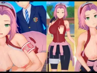 [hentai Game Koikatsu! ]have Sex with Big Tits Naruto Sakura Haruno.3DCG Erotic Anime Video.