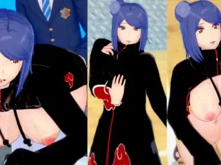 [hentai Game Koikatsu! ]have Sex with Big Tits Naruto Konan.3DCG Erotic Anime Video.