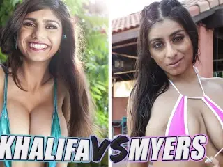 BANGBROS - Battle of the GOATs: Mia Khalifa vs Violet Myers