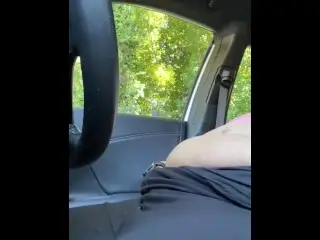 Clit Rubbing Orgasm in the Car!