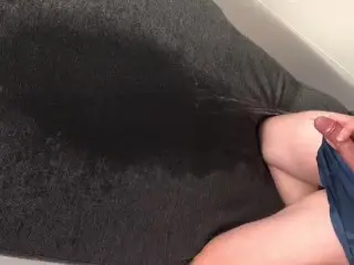 Desperate Piss on Stepmoms Couch HUGE MESS (wetting,moaning)