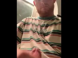 Irish Dick Jacking off in the Bathroom