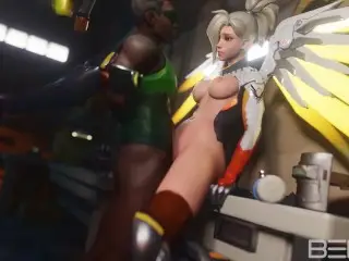 Mercy getting Fucked by Lucio in the Garage Overwatch