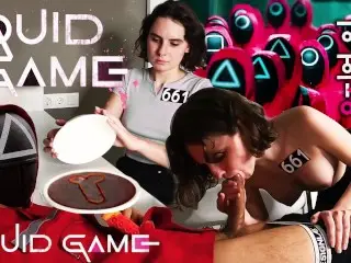 QUID GAME - Dalgona Candy Challenge or Cut a Dick out of a Cookie, Lost - Deep Blowjob