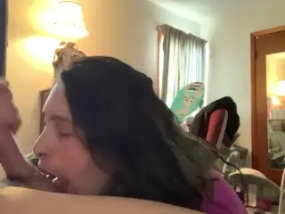 TWO HANDS AND LICKING CUM OFF BALLS BEFORE STEPMOM GETS HOME