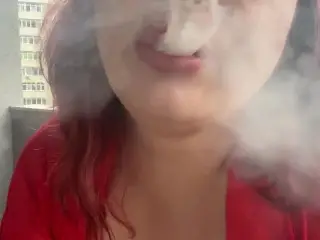 Smoking Naked on the Balcony