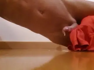 Sexy Man Moving his Hips and Fucking a Pillow Moaning until he Cum