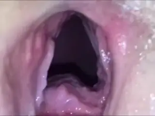 Inside Pussy View of Wide Gape Pussy after Huge Dick Wrecking it