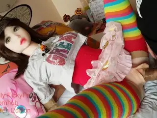 Realdoll Fuck Susumi Halloween 5. Kawaii Bitch - Witch Cowngirl Monster Big Lips Pussy Creampie POV.