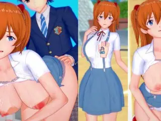 [hentai Game Koikatsu! ]have Sex with Big Tits Evangelion Asuka.3DCG Erotic Anime Video.