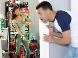 Family Strokes - Cute and Tiny Asian Babe Pounds her Horny Stepbro to become Viral in TikTok