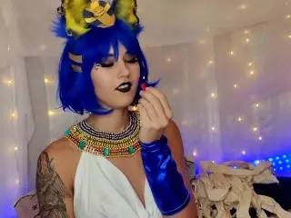 Ankha Swallows Goddess Sacrifices! FULL (Soft Vore, Neck Fetish)