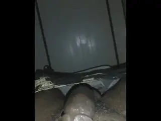 Early Morning BBC Masturbating with Cumshot