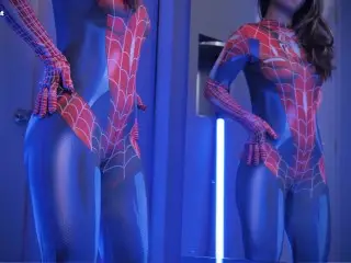 Please Cum over my Spiderman Spandex Cosplay, so I Swallow your Semen to the last Drop. no way Home