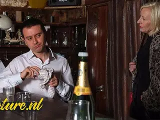 Mature Charly Sparks Seduces a Bartender for some Rough Anal Sex