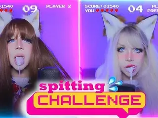 Me VS my Stepsister 💦SPITTING CHALLENGE💦 *ASMR Amy B* YouTuber Twitch Streamer