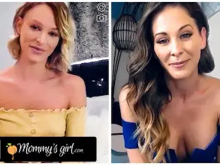 MOMMYSGIRL Thirsty Emma Hix and Stepmom Cherie DeVille Share their Wet Pussy on Cam