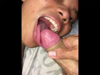 Stepdaughter Drinking your Cum in the Deepthroat