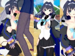 [hentai Game Koikatsu! ]have Sex with Big Tits Vtuber Ouro Kronii.3DCG Erotic Anime Video.