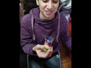 Quickie! Cum on Food - POV Blowjob & Cum on M&Ms!