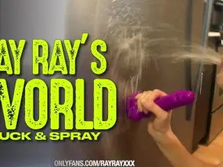 Ray Ray XXX Gags on Dildo 'till she Pukes and Spits