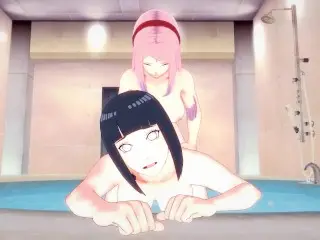 【SAKURA HARUNO】【FUTANARI 3D】【HINATA HYUGA】【BORUTO】