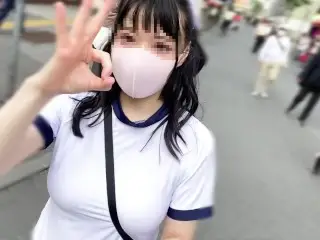 【Ｉカップ変態女子大生とうふ】続・ノーブラランニング体操着ブルマで池袋を疾走したら衝撃の結末に・・・💦