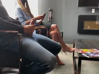 OMG !! Pervert Pulls out his Big Juicy Cock in the Waiting Room