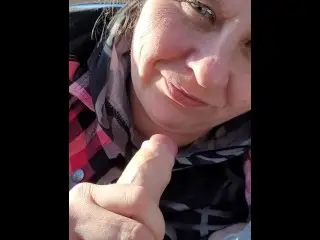 Sunny Day Car Blowjob MILF want my Cock