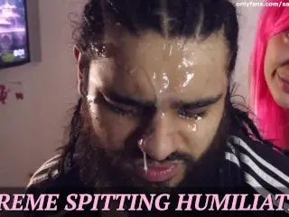 EXTREME Spitting Humiliation - {HD 1080P}