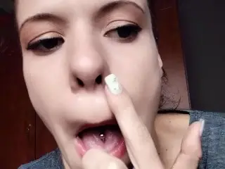 Picking my Fat Nose and Blowing out my Snot | Close up Nose Fetish