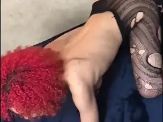 Using a Fuck Machine & Body Covered in Cum