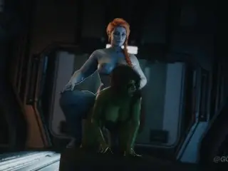 Futa Lady Hellbender x Gamora Marvel's Guardians of the Galaxy Game