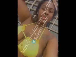 Sweet Monae in Houston Pussy out by the Pool