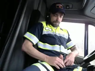 Horny Trucker Cums