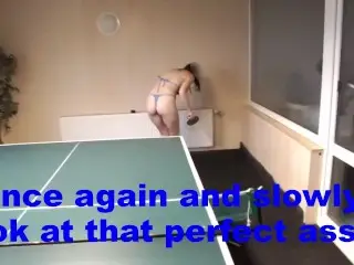 Table Tennis POV with Sexy Woman - Great Ass at 1:20 and Matrix Abilities at 1:56