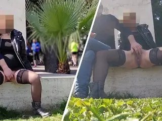 Real Amateur French Public Squirt Sex Risky on the Park !!! People Walking Near... 4K - MissCreamy