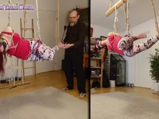 Girl getting Flying Orgasms; Shibari, Spanking and Bastinado!