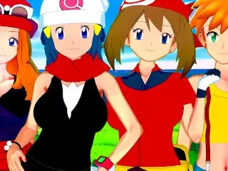 POKEMON TRAINERS HENTAI COMPILATION #1 (Misty, May, Dawn, Serena)