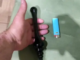 Black Glass Anal Toy