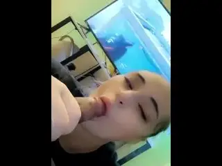 Latina Records herself Sucking Step Bro’s BBC while he Plays the Game!!